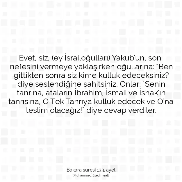 Ayetbul | Kuran Mealleri | Quran | Bakara suresi 133. ayet