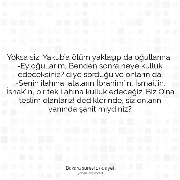 Ayetbul | Kuran Mealleri | Quran | Bakara suresi 133. ayet