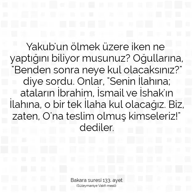 Ayetbul | Kuran Mealleri | Quran | Bakara suresi 133. ayet