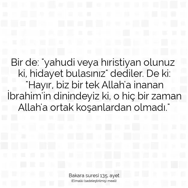 Ayetbul | Kuran Mealleri | Quran | Bakara suresi 135. ayet