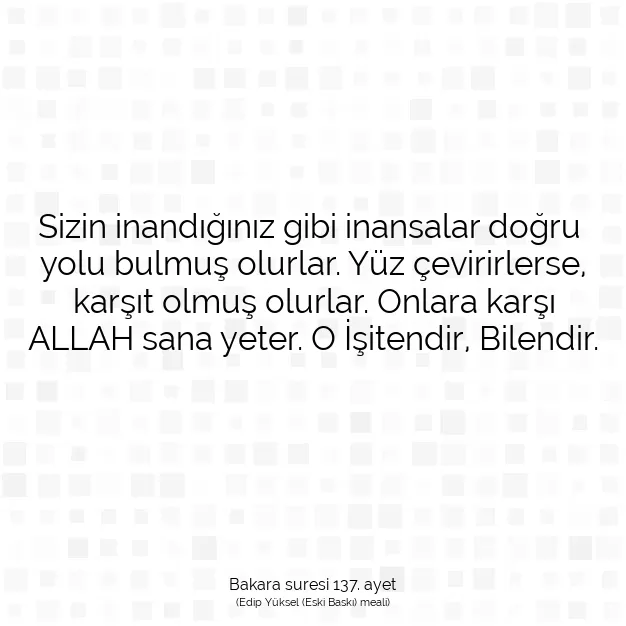 Ayetbul | Kuran Mealleri | Quran | Bakara suresi 137. ayet