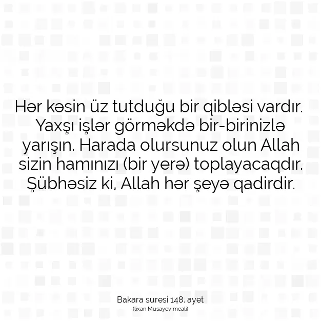 Ayetbul | Kuran Mealleri | Quran | Bakara suresi 148. ayet