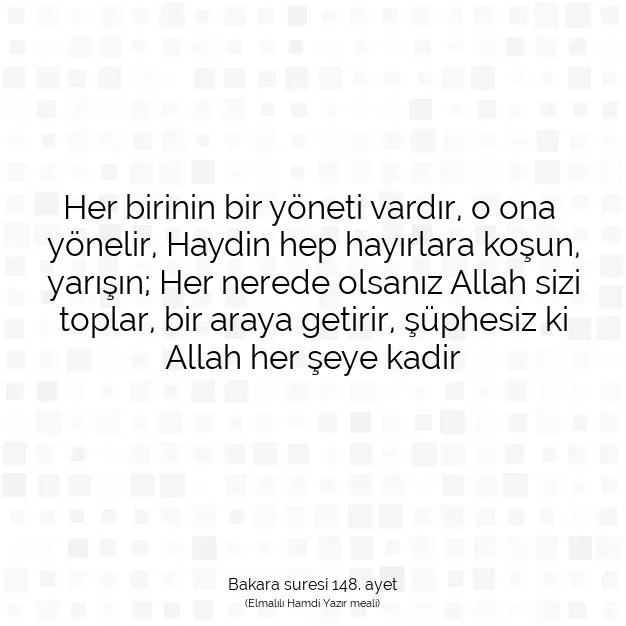 Ayetbul | Kuran Mealleri | Quran | Bakara suresi 148. ayet