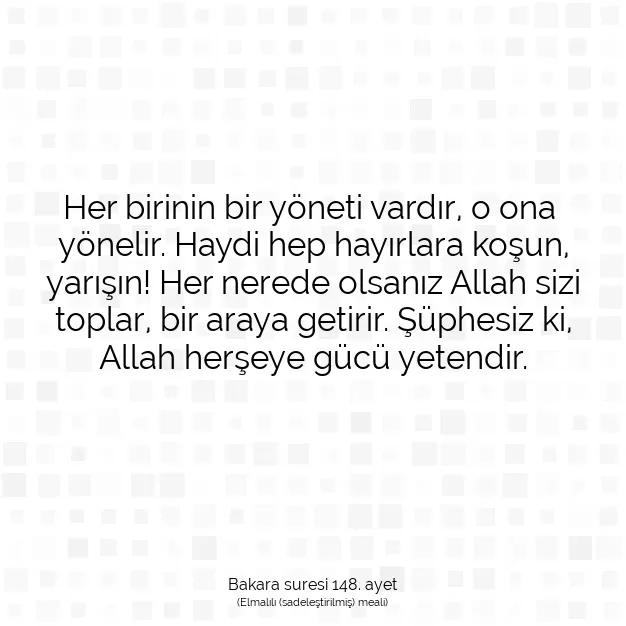 Ayetbul | Kuran Mealleri | Quran | Bakara suresi 148. ayet