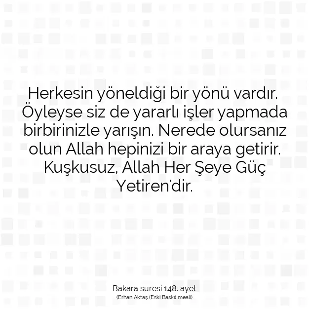 Ayetbul | Kuran Mealleri | Quran | Bakara suresi 148. ayet