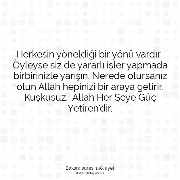 Ayetbul | Kuran Mealleri | Quran | Bakara suresi 148. ayet