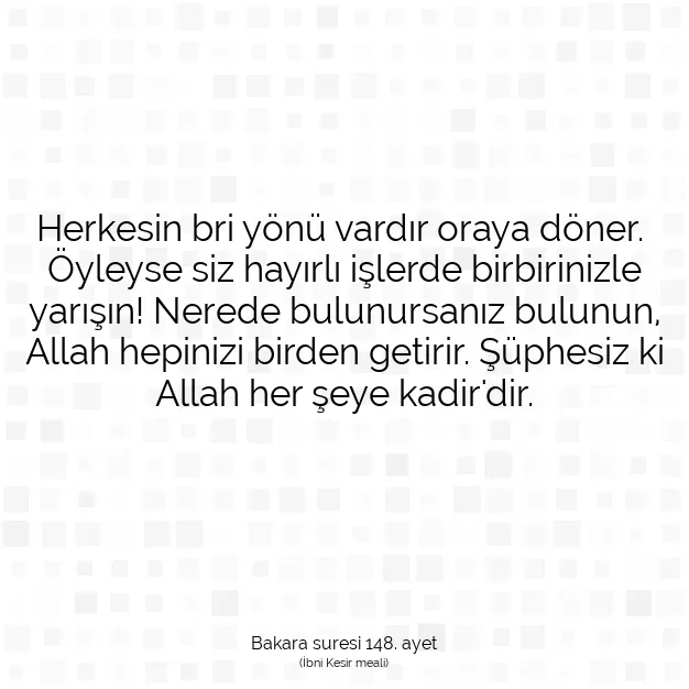 Ayetbul | Kuran Mealleri | Quran | Bakara suresi 148. ayet