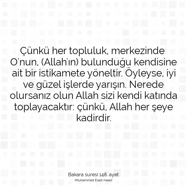 Ayetbul | Kuran Mealleri | Quran | Bakara suresi 148. ayet