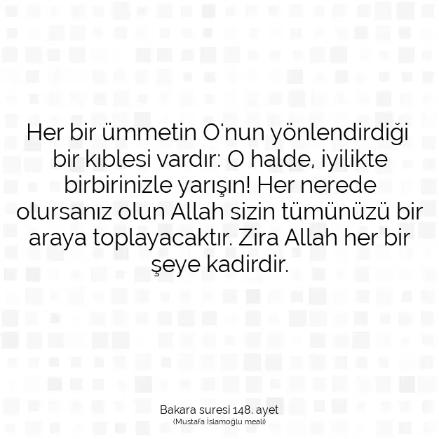 Ayetbul | Kuran Mealleri | Quran | Bakara suresi 148. ayet