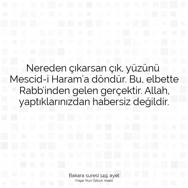 Ayetbul | Kuran Mealleri | Quran | Bakara suresi 149. ayet