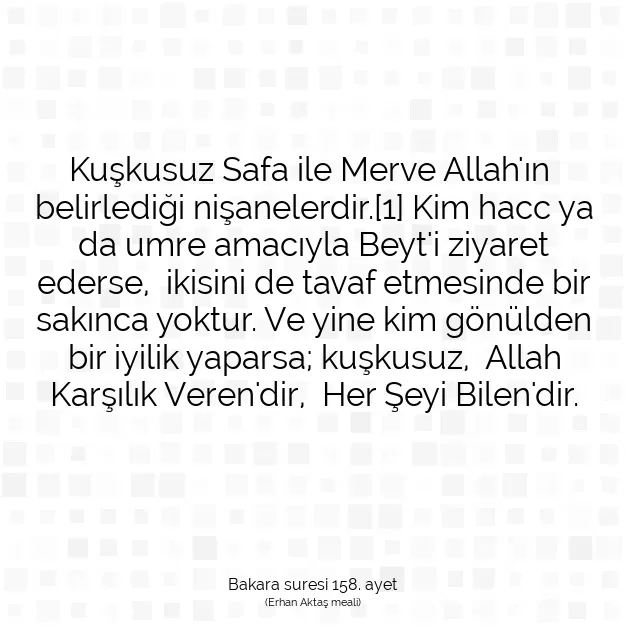 Ayetbul | Kuran Mealleri | Quran | Bakara suresi 158. ayet