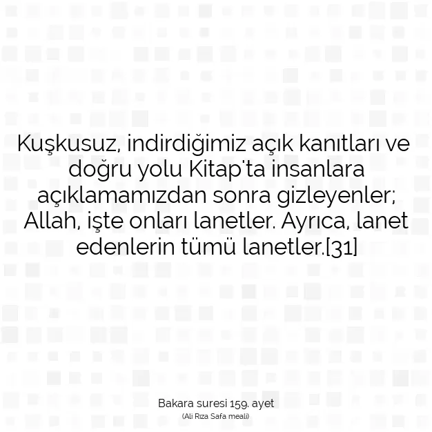 Ayetbul | Kuran Mealleri | Quran | Bakara suresi 159. ayet