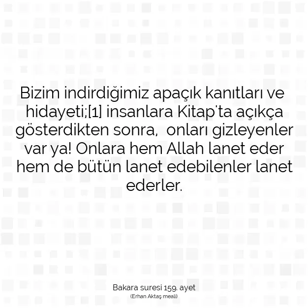 Ayetbul | Kuran Mealleri | Quran | Bakara suresi 159. ayet