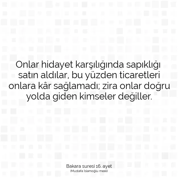 Ayetbul | Kuran Mealleri | Quran | Bakara suresi 16. ayet