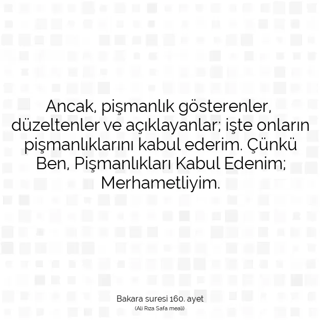 Ayetbul | Kuran Mealleri | Quran | Bakara suresi 160. ayet