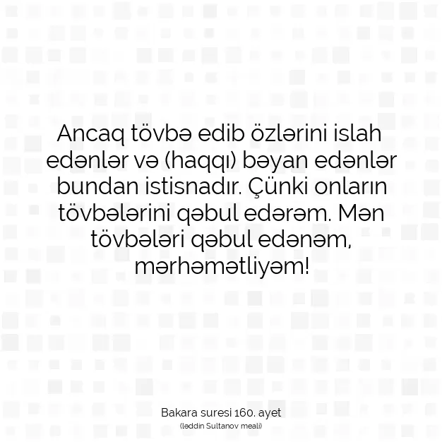 Ayetbul | Kuran Mealleri | Quran | Bakara suresi 160. ayet