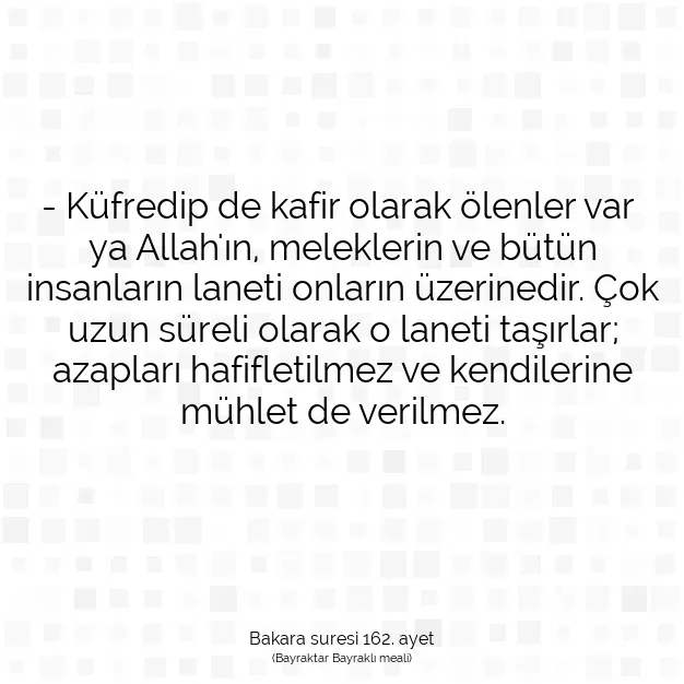 Ayetbul | Kuran Mealleri | Quran | Bakara suresi 162. ayet