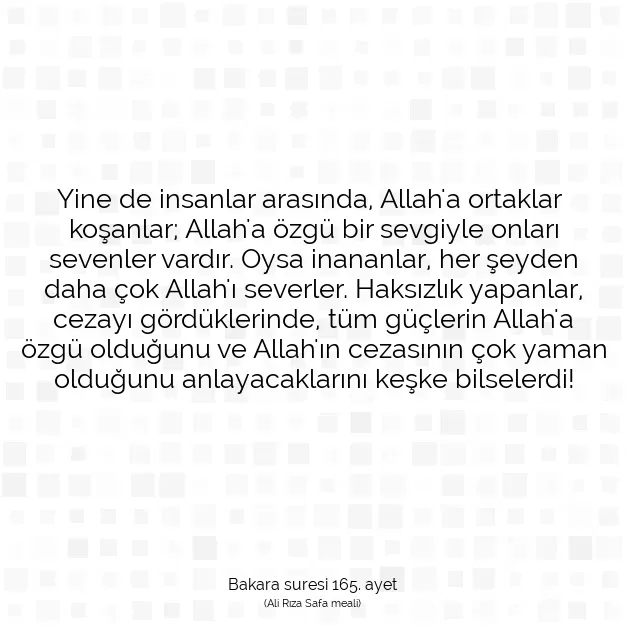 Ayetbul | Kuran Mealleri | Quran | Bakara suresi 165. ayet