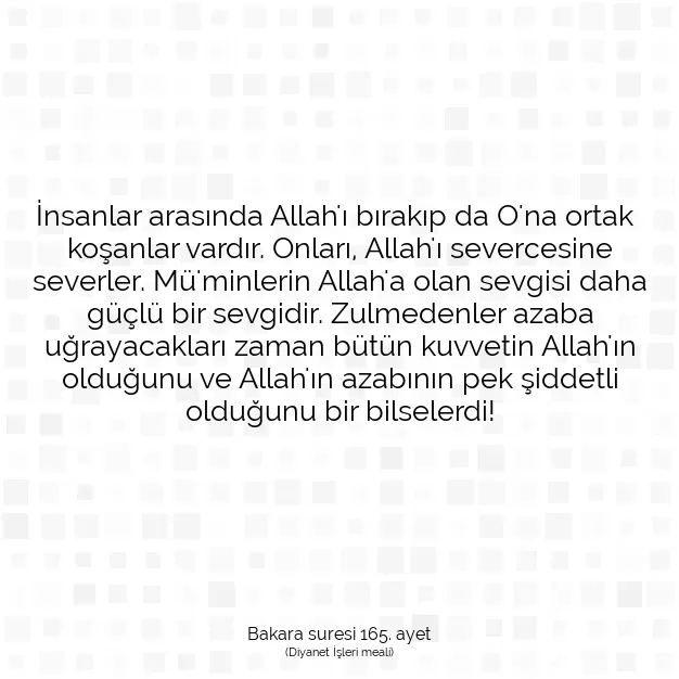 Ayetbul | Kuran Mealleri | Quran | Bakara suresi 165. ayet