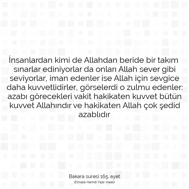 Ayetbul | Kuran Mealleri | Quran | Bakara suresi 165. ayet