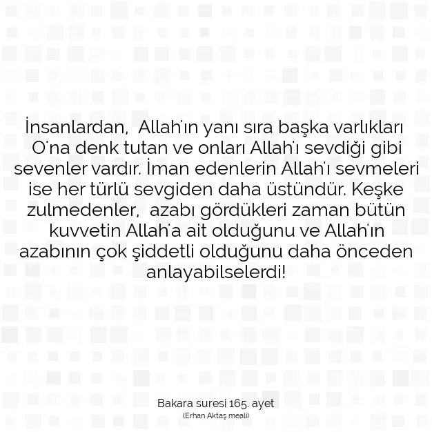 Ayetbul | Kuran Mealleri | Quran | Bakara suresi 165. ayet