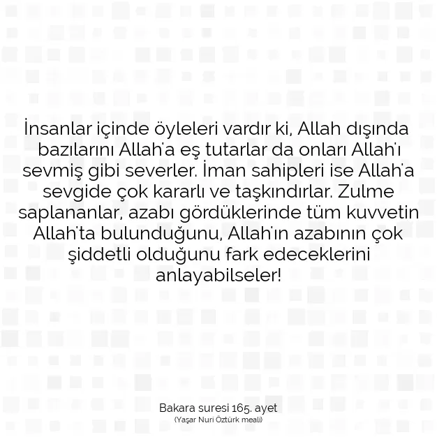 Ayetbul | Kuran Mealleri | Quran | Bakara suresi 165. ayet