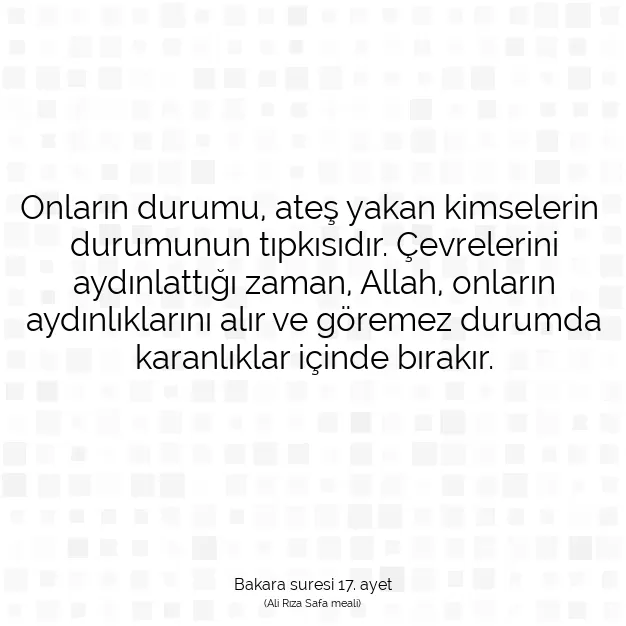 Ayetbul | Kuran Mealleri | Quran | Bakara suresi 17. ayet