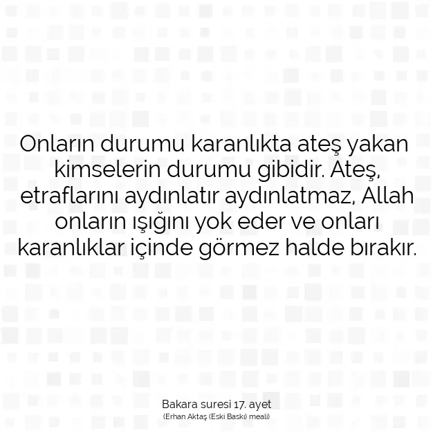 Ayetbul | Kuran Mealleri | Quran | Bakara suresi 17. ayet