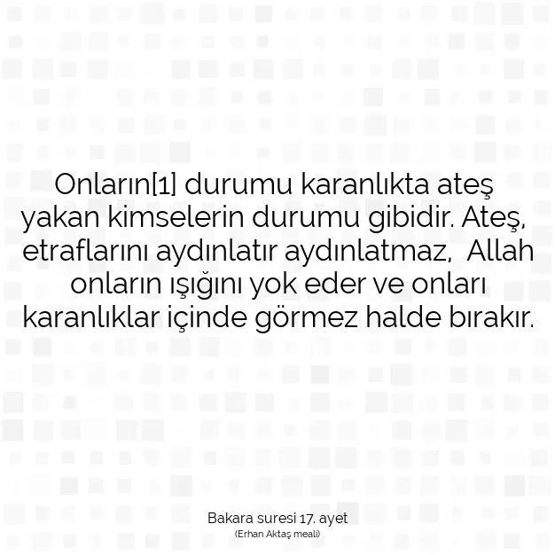 Ayetbul | Kuran Mealleri | Quran | Bakara suresi 17. ayet