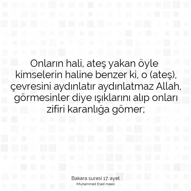 Ayetbul | Kuran Mealleri | Quran | Bakara suresi 17. ayet