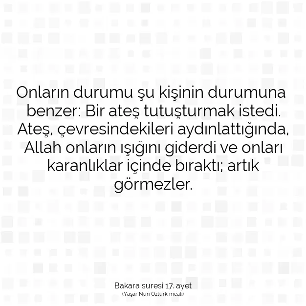 Ayetbul | Kuran Mealleri | Quran | Bakara suresi 17. ayet