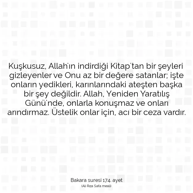 Ayetbul | Kuran Mealleri | Quran | Bakara suresi 174. ayet