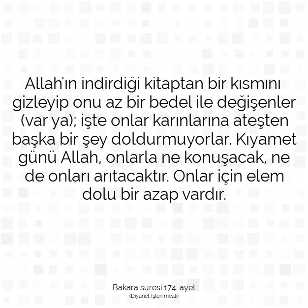 Ayetbul | Kuran Mealleri | Quran | Bakara suresi 174. ayet