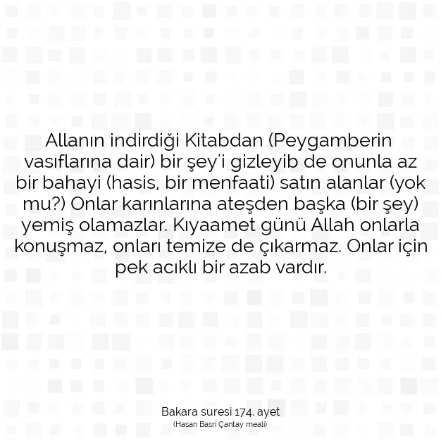 Ayetbul | Kuran Mealleri | Quran | Bakara suresi 174. ayet