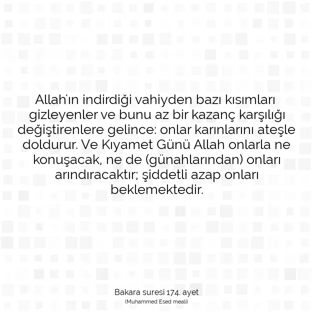 Ayetbul | Kuran Mealleri | Quran | Bakara suresi 174. ayet