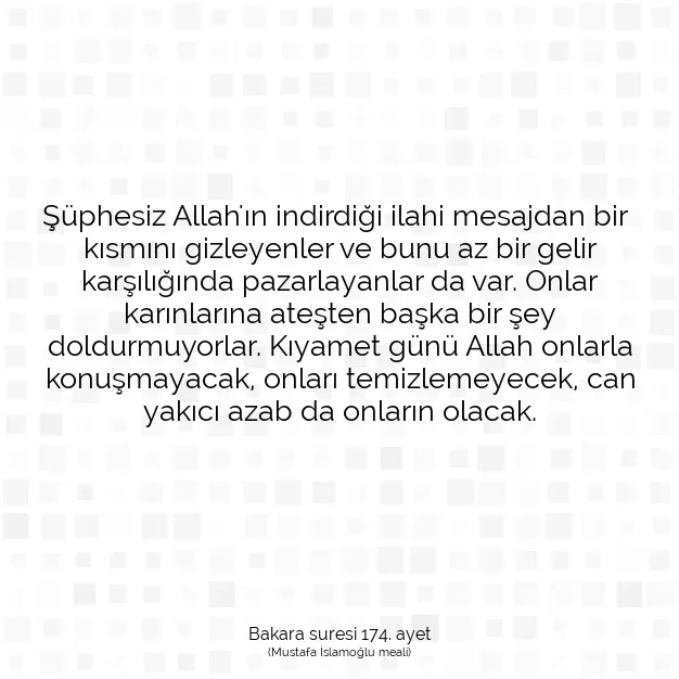 Ayetbul | Kuran Mealleri | Quran | Bakara suresi 174. ayet