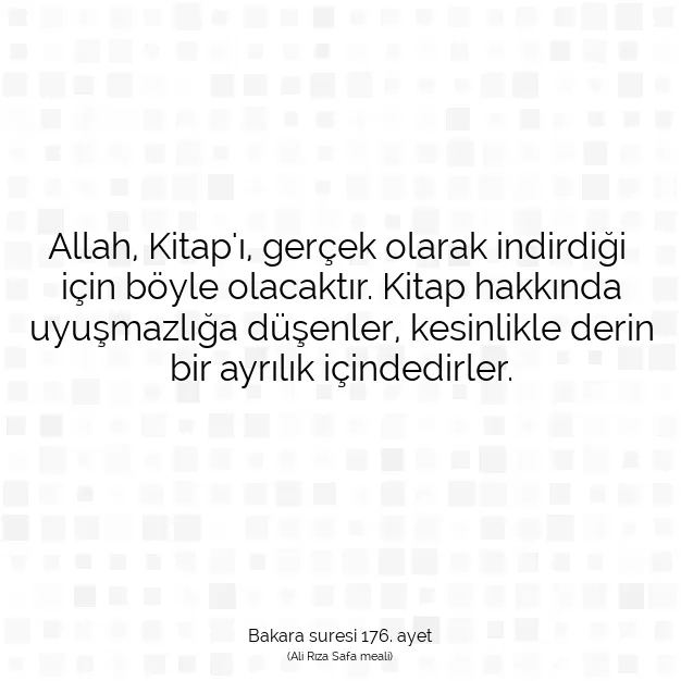 Ayetbul | Kuran Mealleri | Quran | Bakara suresi 176. ayet