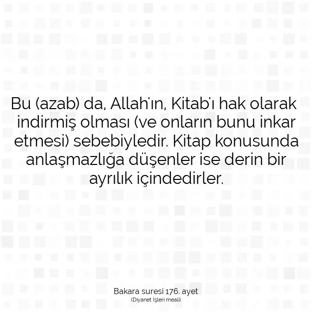 Ayetbul | Kuran Mealleri | Quran | Bakara suresi 176. ayet