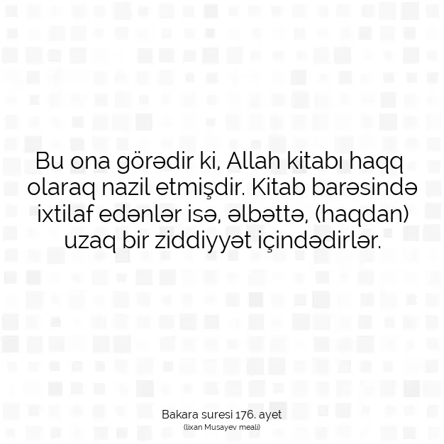 Ayetbul | Kuran Mealleri | Quran | Bakara suresi 176. ayet