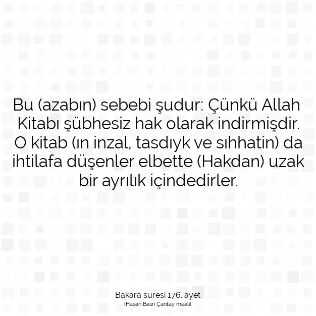 Ayetbul | Kuran Mealleri | Quran | Bakara suresi 176. ayet