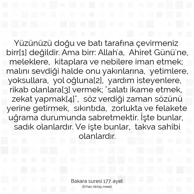 Ayetbul | Kuran Mealleri | Quran | Bakara suresi 177. ayet