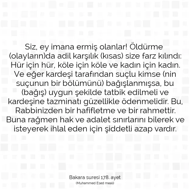 Ayetbul | Kuran Mealleri | Quran | Bakara suresi 178. ayet