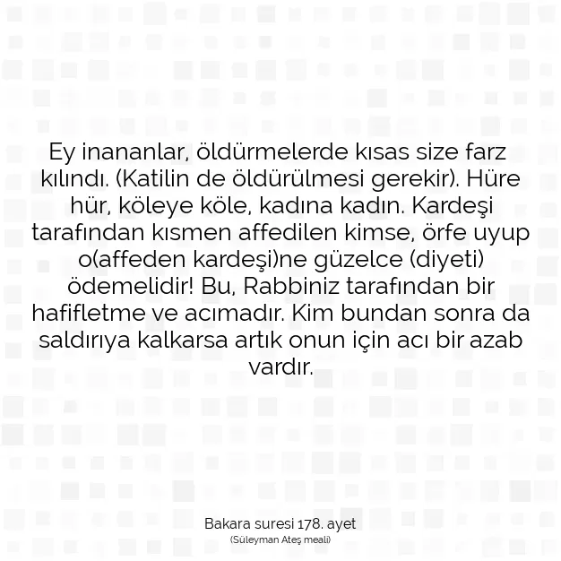 Ayetbul | Kuran Mealleri | Quran | Bakara suresi 178. ayet