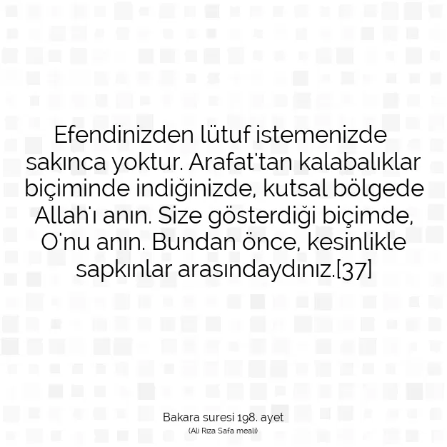 Ayetbul | Kuran Mealleri | Quran | Bakara suresi 198. ayet