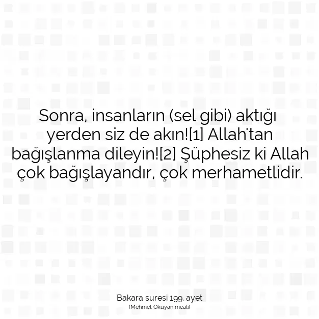 Ayetbul | Kuran Mealleri | Quran | Bakara suresi 199. ayet