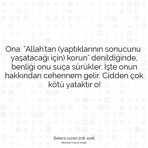 Ayetbul | Kuran Mealleri | Quran | Bakara suresi 206. ayet