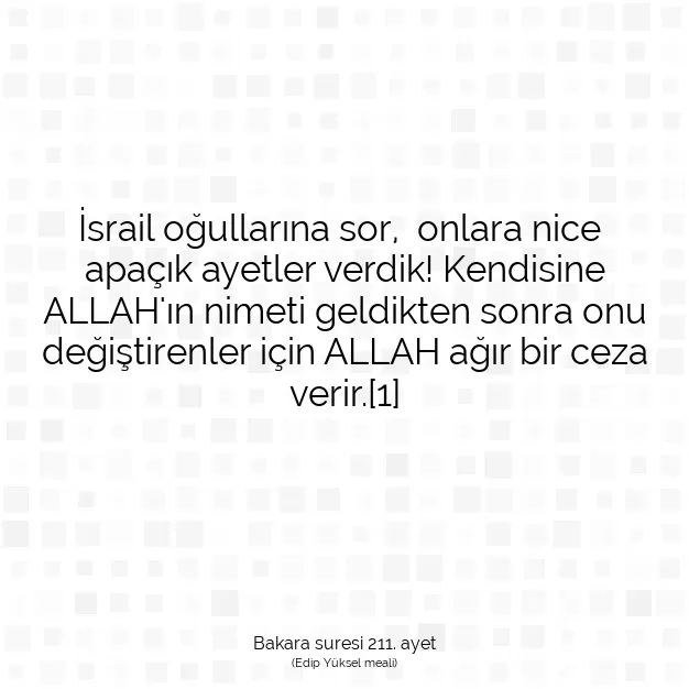 Ayetbul | Kuran Mealleri | Quran | Bakara suresi 211. ayet