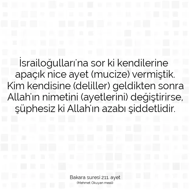 Ayetbul | Kuran Mealleri | Quran | Bakara suresi 211. ayet