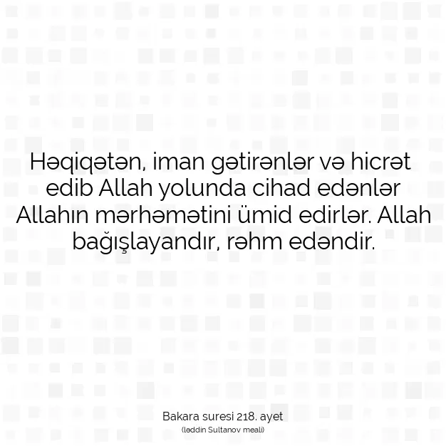 Ayetbul | Kuran Mealleri | Quran | Bakara suresi 218. ayet