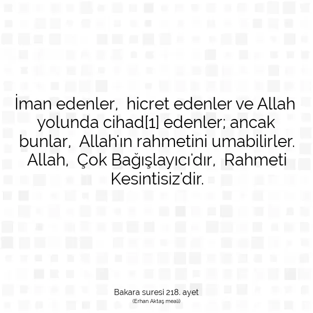 Ayetbul | Kuran Mealleri | Quran | Bakara suresi 218. ayet